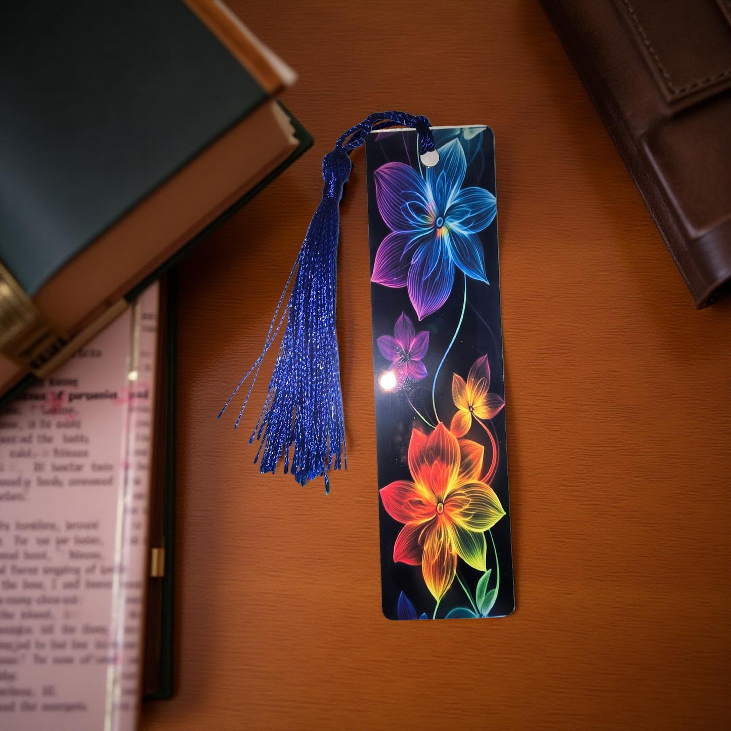 Neon Floral Bookmarks